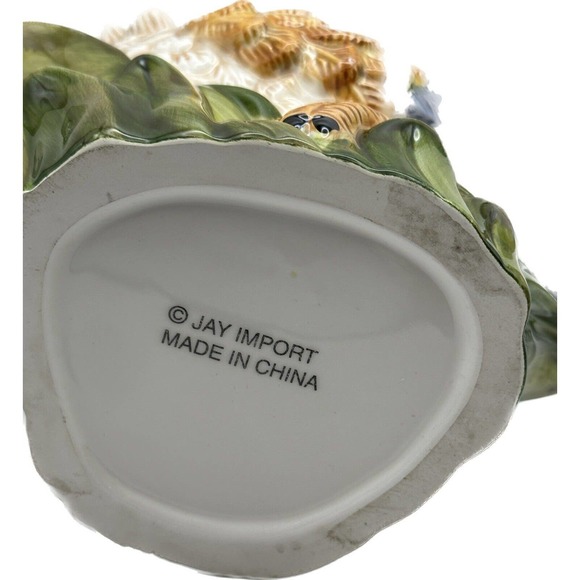 Vintage Jay Imports Rooster Teapot Hand Painted Farmhouse Kitchen Country Decor - Picture 8 of 9